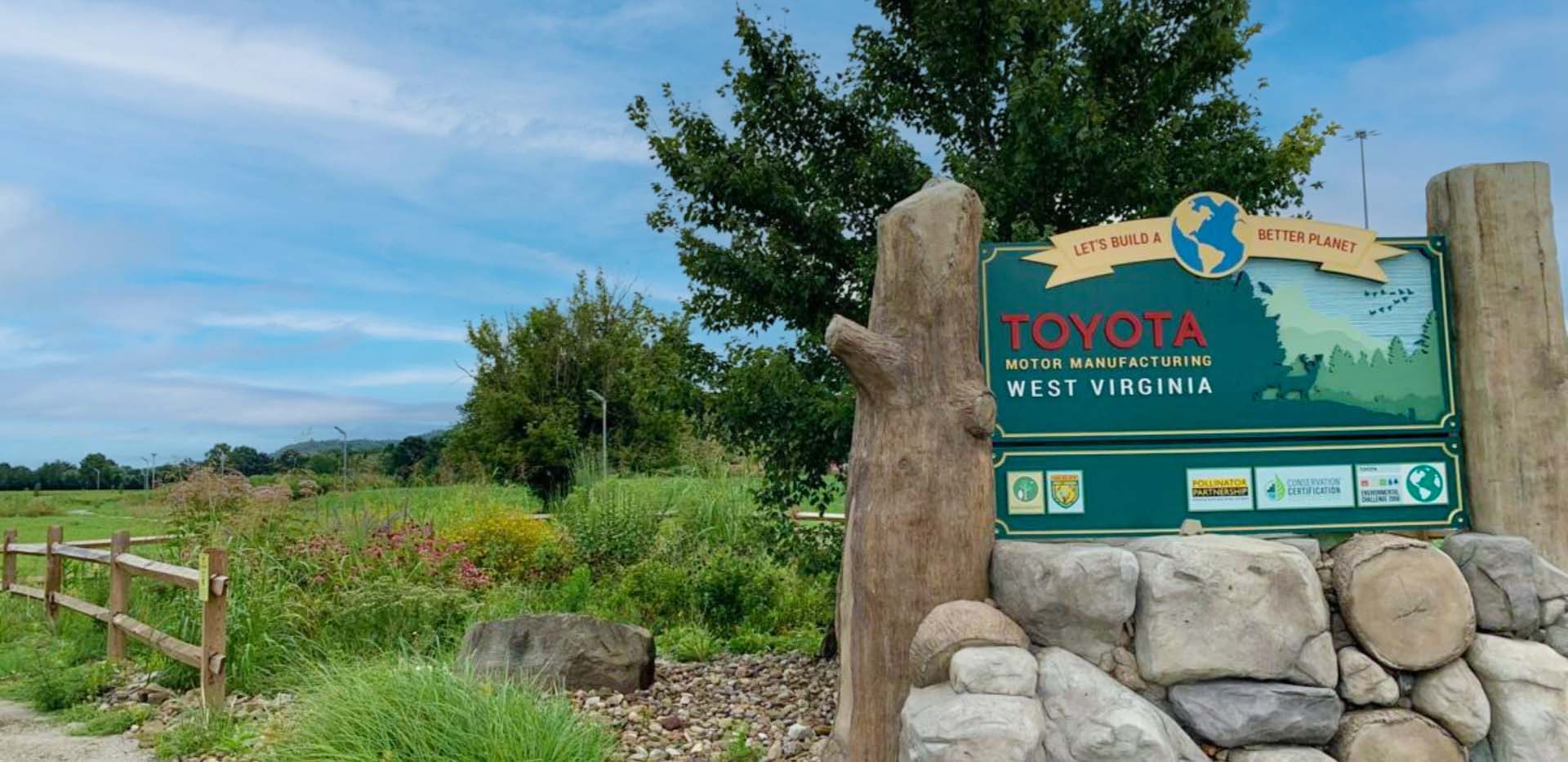 Toyota West Virigina Entrance Trail Sign